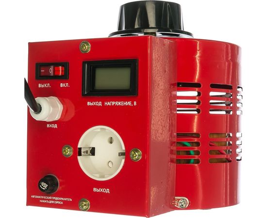 Лабораторный автотрансформатор SUNTEK ЛАТР 1000ВА RED диапазон 0-300 Вольт, 4А SK2.2_LTR1000RED – изображение 3