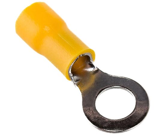 Кольцевой изолированный наконечник STEKKER М6 4-6 - 0,6 мм, желтый 39422 – изображение 3
