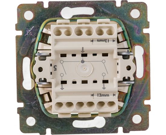 Механизм выключателя Legrand 2-клавишный СП Valena 10 А IP31 слоновая кость Leg 774305 – изображение 3