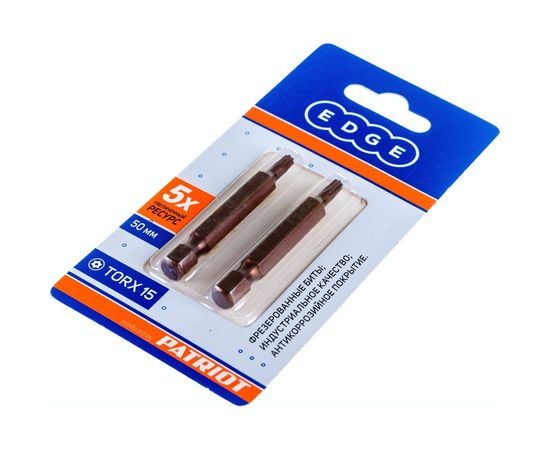 Бита (2 шт; T15; 50 мм) EDGE by PATRIOT 818010031 – изображение 3
