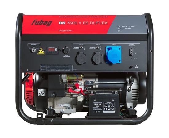 Бензиновая электростанция FUBAG с электростартером и коннектором автоматики bs 7500 a es duplex, 641087 – изображение 3