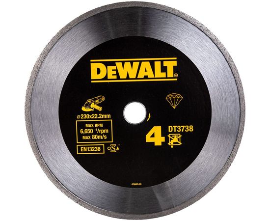 Диск алмазный отрезной (230х22.2 мм) для УШМ DEWALT DT 3738 – изображение 4