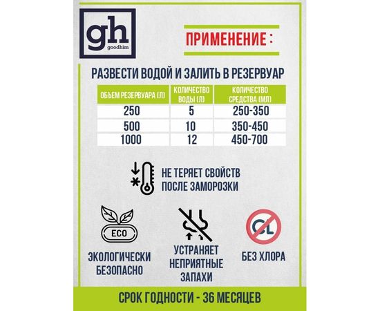Жидкость для септиков и выгребных ям (1 л, концентрат) Goodhim Биодача 83969 – изображение 6