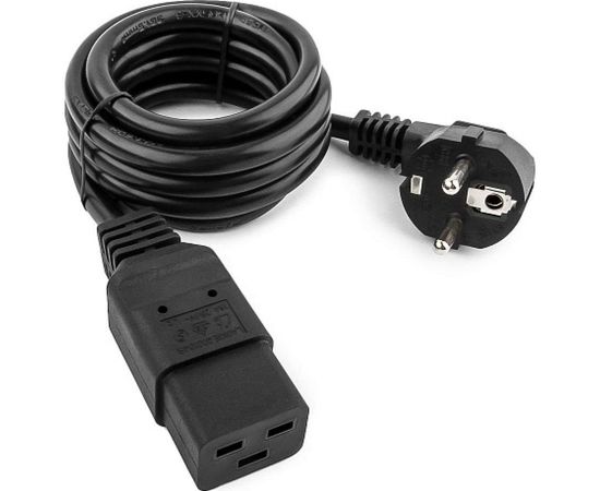 Кабель питания Cablexpert, 1.8 м, Schuko-С19, 16 А, черный, с заземлением, PC-186-C19 
