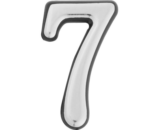 Дверная цифра TUNDRA ""7"" пластиковая, цвет хром, 1 шт. 5206107 