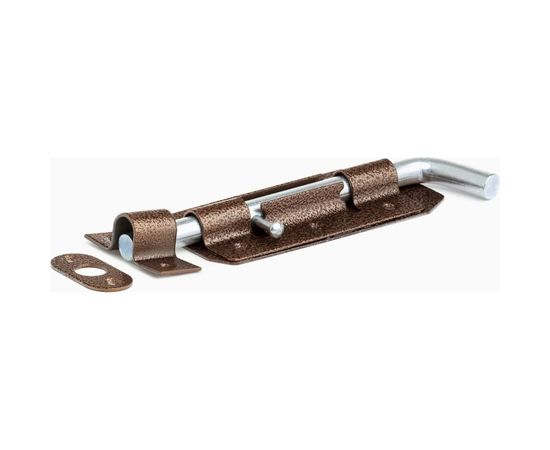 Накладной засов Делга ГАРАЖНЫЙ (медь; с круглым ригелем; 210 мм) Д812 