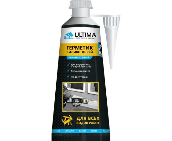 Силиконовый универсальный герметик Ultima бесцветный ТЮБИК 80 мл UYTDN80105 