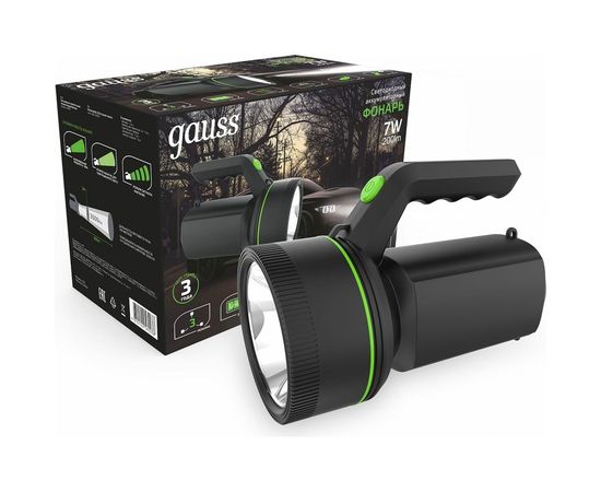 Прожекторный фонарь Gauss модель GFL601 7W 200lm Li-ion 3000mAh LED 1/10/30 GF601 