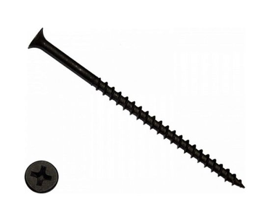 Саморез КРЕП-КОМП черный по дереву 4,2х89 2000шт чд8942 