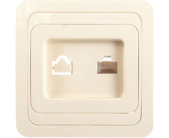 Компьютерная розетка, слоновая кость RJ-45 TDM Валдай SQ1804-0113 – изображение 2