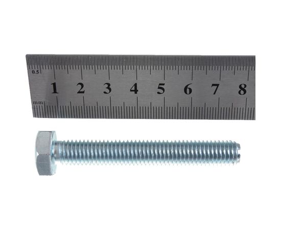 Болт Стройметиз полная резьба DIN933 М10х70, класс прочности 5.8, цинк 20 шт. 3012118 – изображение 2