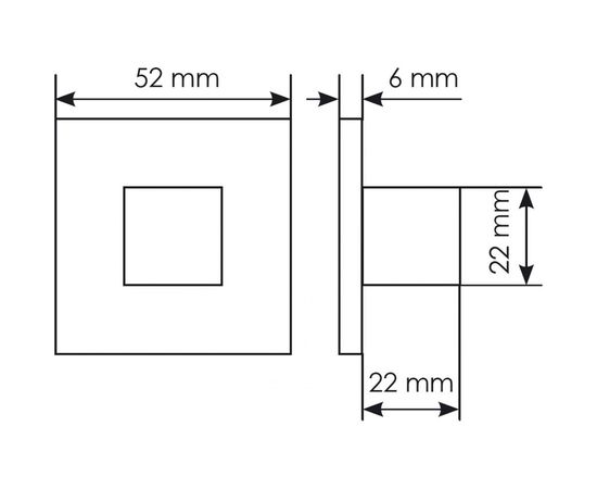 Сантехническая завертка MORELLI MH-WC-S6 BL на квадратной розетке 6 мм, цвет-черный 9012706 – изображение 2