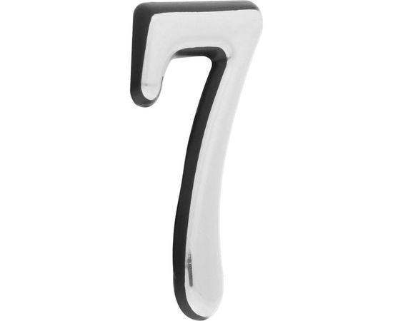 Дверная цифра TUNDRA ""7"" пластиковая, цвет хром, 1 шт. 5206107 – изображение 2