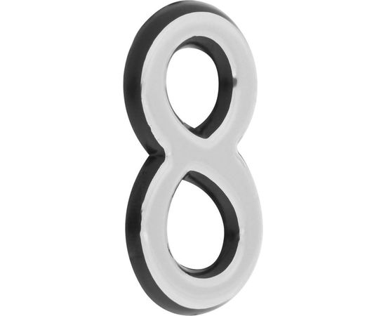 Дверная цифра TUNDRA ""8"" пластиковая, цвет хром, 1 шт. 5206112 – изображение 2