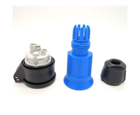 Кабельная розетка Bals Schuko 16A, 3p, 250V, IP54, синий MULTI-GRIP 1 шт. 7486-b – изображение 3