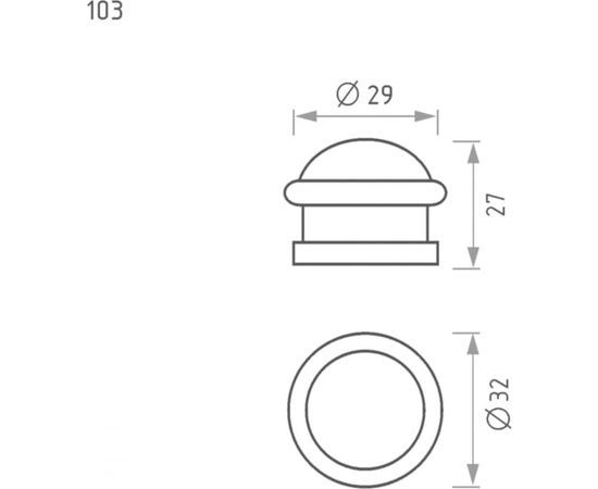 Дверной ограничитель НОРА-М 103 ст. бронза 7243 – изображение 3