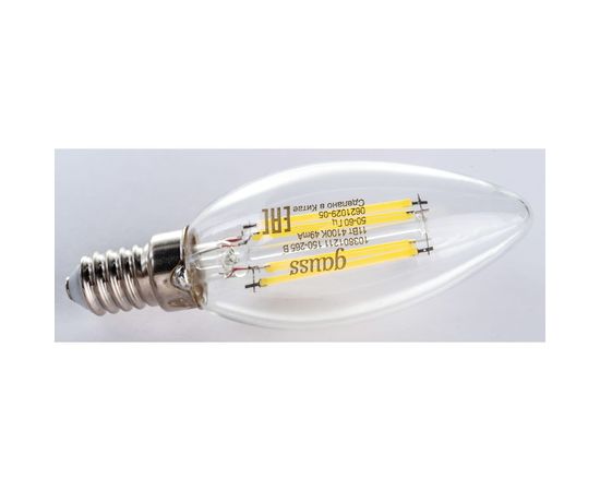 Лампа Gauss LED Filament Свеча E14 11W 750lm 4100К 103801211 – изображение 3