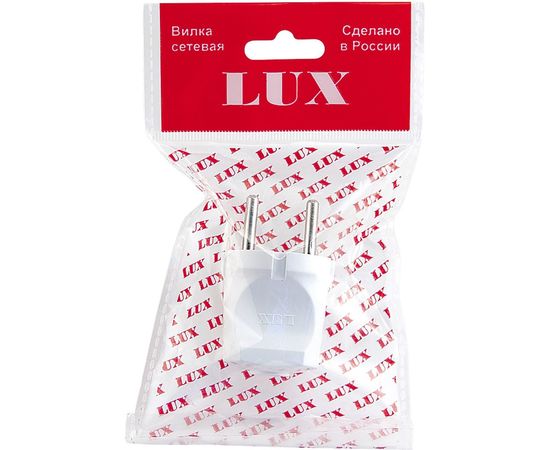 Разборная вилка, белая, без з/к, 250В, 6А LUX ВР30 4606400419723 – изображение 4