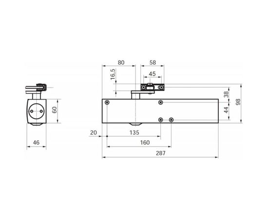 Доводчик GEZE TS4000 EN1-6 с рычажной тягой, серебристый 68893 – изображение 5