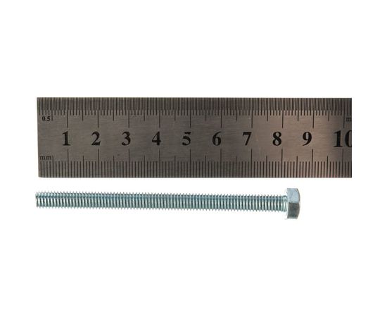 Болт DIN 933 с шестигранной головкой, оцинкованный М6х80, 40шт - коробка Tech-Krep 126504 – изображение 5