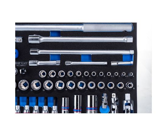 Набор торцевых головок 1/4""&3/8""&1/2"" с принадлежностями, ложемент, 103 предмета KING TONY 9-9003MRV01 – изображение 5