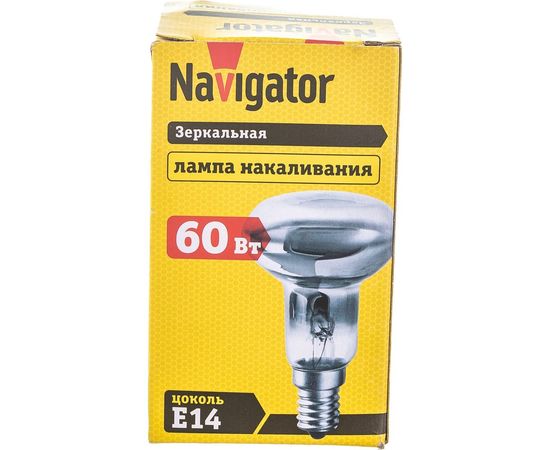 Зеркальная лампа накаливания Navigator, ЗК, 60Вт, R50, 230В. Е14, матовая, Navigator 16982 – изображение 6