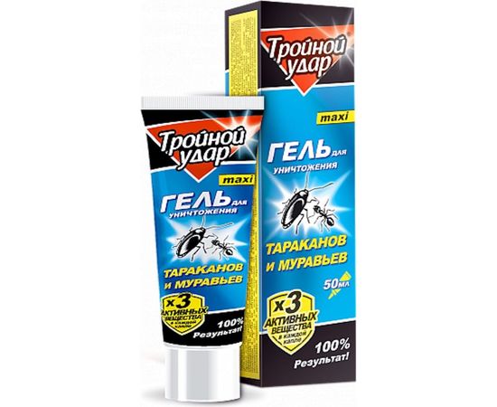 Гель от тараканов Домовой Прошка ТРОЙНОЙ туба 50 мл 21538 