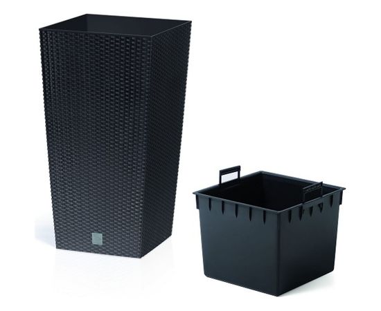 Кашпо для цветов Prosperplast RATO SQUARE антрацит 2 предмета 21 и 49л DRTS325-S433 
