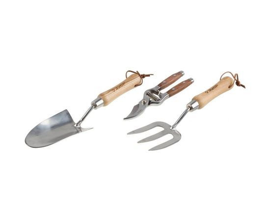 Набор Зубр Эксперт садовый совок посадочный широкий вилка посадочная секатор 4-39479-H3 