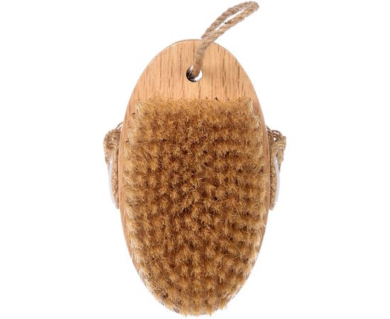 Деревянная банная массажная щетка с натуральной щетиной Банные Штучки Антицеллюлит 13 см 41334 