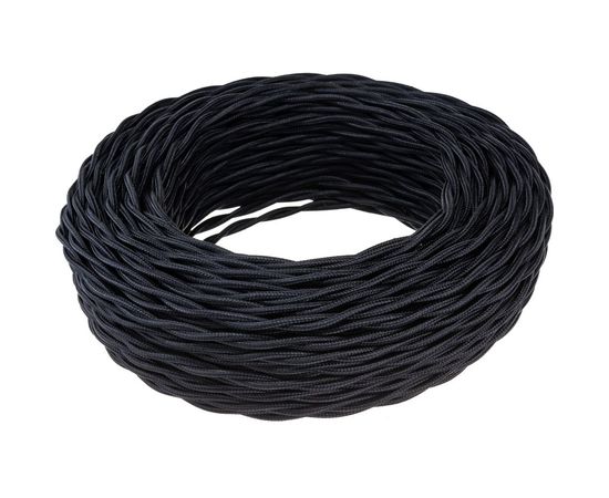 Витой провод Retrika, ретро 2х1.5 черный, 50м RP-21508 