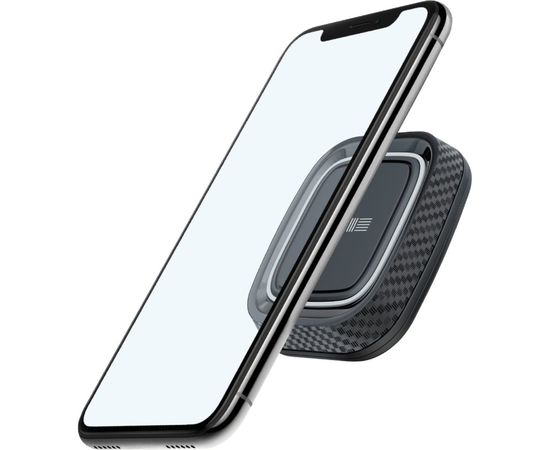 Автомобильный магнитный держатель Interstep универсальный, на панель, 3М, черный/карбон, 4 магнита B210 65347 