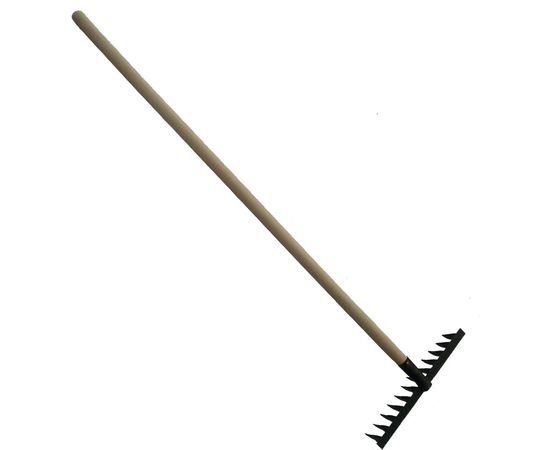 Витые грабли с деревянным черенком Gigant 12-ти зубые GFE-06 