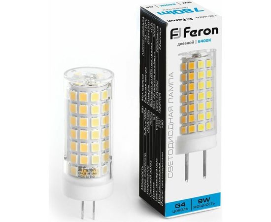Светодиодная лампа FERON LB-434 G4 9W 6400K 38145 
