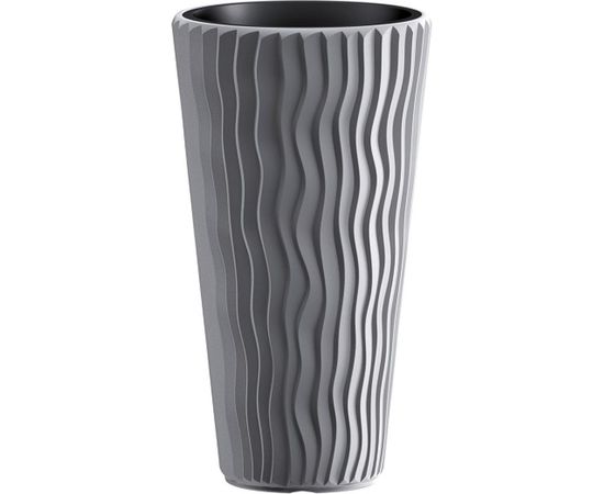 Кашпо для цветов Prosperplast SANDY SLIM 18 и 45 л, серое DPSP400-405U 