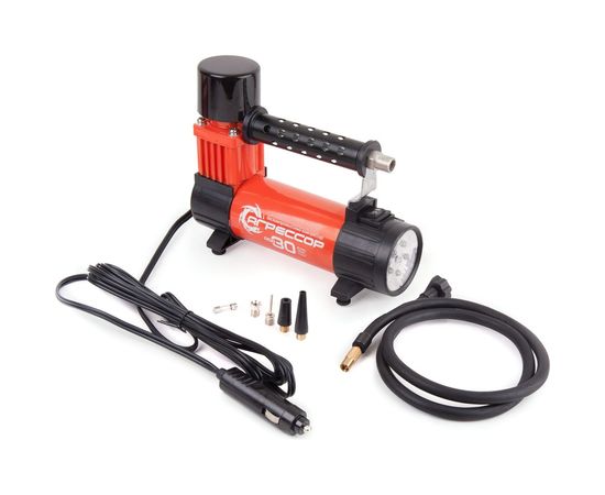 Автомобильный металлический компрессор 12V с LED фонарем Агрессор AGR-30L – изображение 2