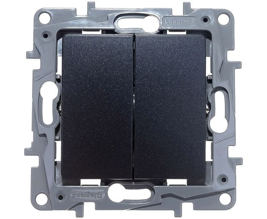 Проходной механизм выключателя Legrand 2-кл. СП Etika 10А IP20 антрацит Leg 672612 1066888 – изображение 2