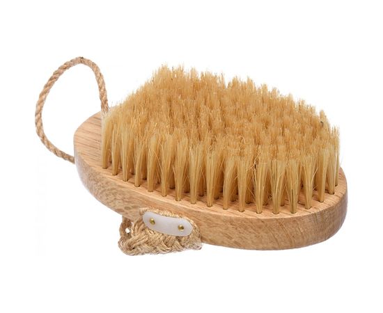 Деревянная банная массажная щетка с натуральной щетиной Банные Штучки Антицеллюлит 13 см 41334 – изображение 2