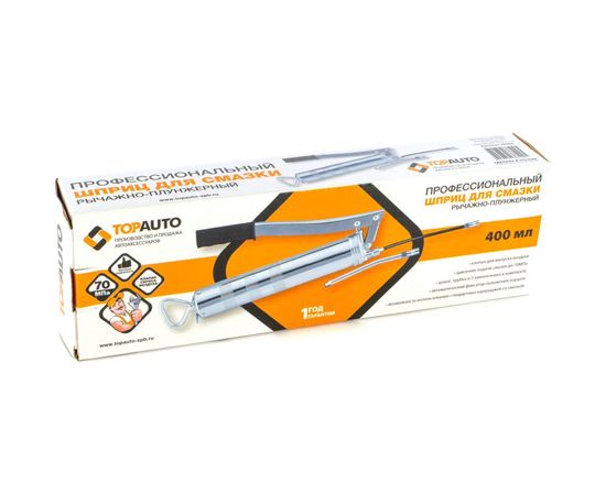 Профессиональный рычажно-плунжерный шприц для смазки TopAuto 400 мл 30004 – изображение 2