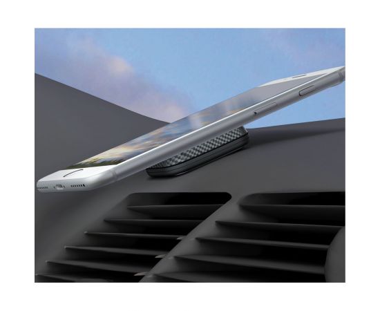 Автомобильный магнитный держатель Interstep универсальный, на панель, 3М, черный/карбон, 4 магнита B210 65347 – изображение 3