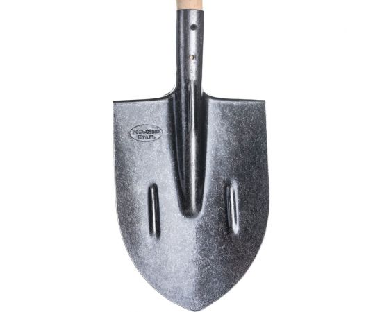 Штыковая лопата из рельсовой стали с черенком Gigant с ребрами жесткости, с ручкой GBS-01 – изображение 4
