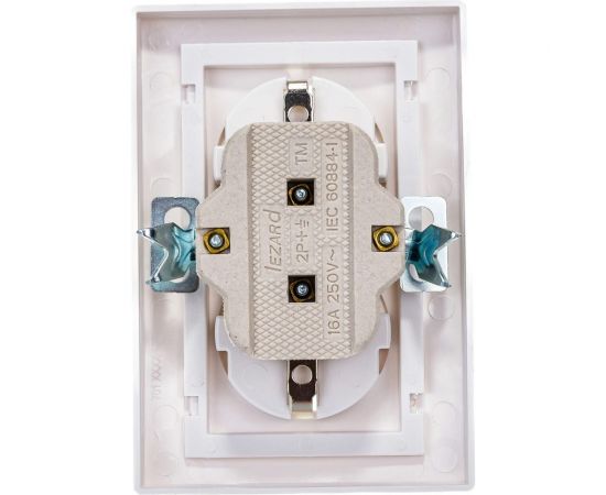 Двойная розетка LEZARD MIRA с/ з керамика белый с белой вставкой 701-0202-127 – изображение 5