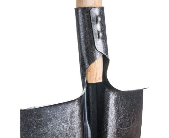 Штыковая лопата из рельсовой стали с черенком Gigant с ребрами жесткости, с ручкой GBS-01 – изображение 7