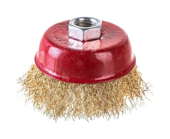 Кордщетка чашечная Профессионал для УШМ витая латунированная 75 мм 59597 