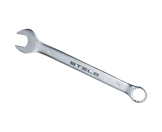 Комбинированный ключ, 14 мм, CrV, матовый хром STELS 15211 