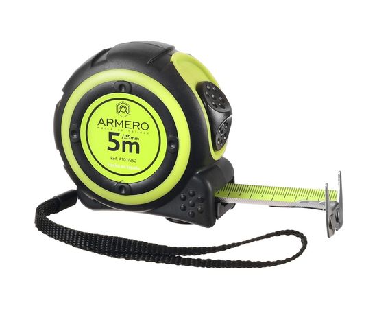 Рулетка с 2 фиксаторами Armero 5м/25мм A101/252 