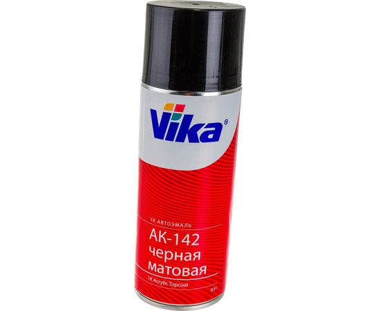 Автоэмаль VIKA 1К АК-142 черный матовый, 520 мл 18-000020 