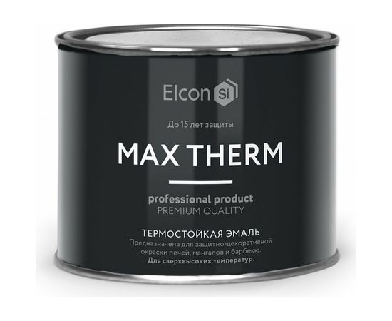 Термостойкая эмаль Elcon Max Therm графит, 700 градусов, 0,4 кг 00-00002910 