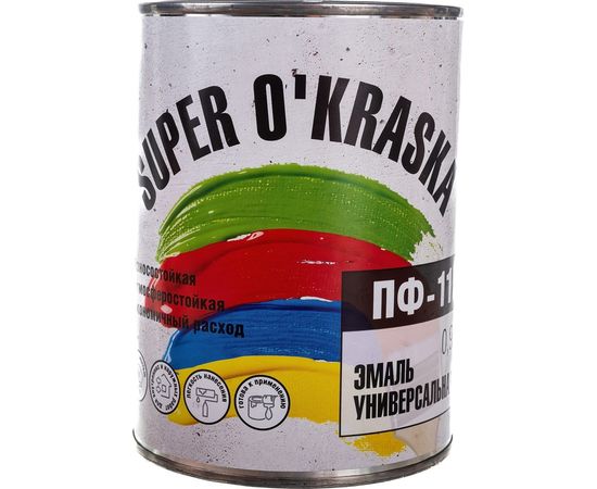 Эмаль super maler ПФ-115 Черный 0,9кг Лк-00005662 