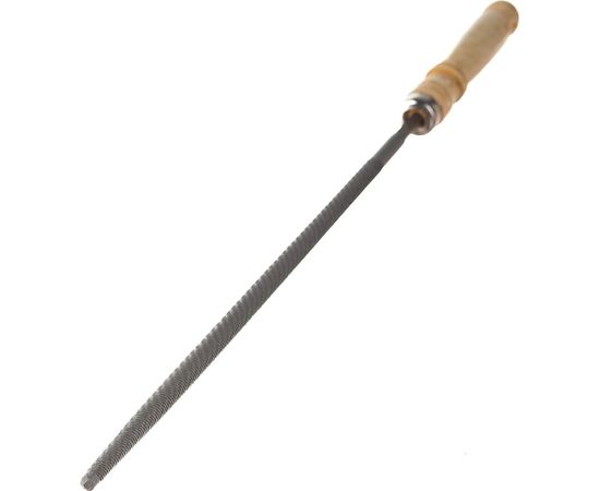 Напильник TUNDRA круглый, сталь У10, деревянная рукоятка, №2, 200 мм 1002708 – изображение 2